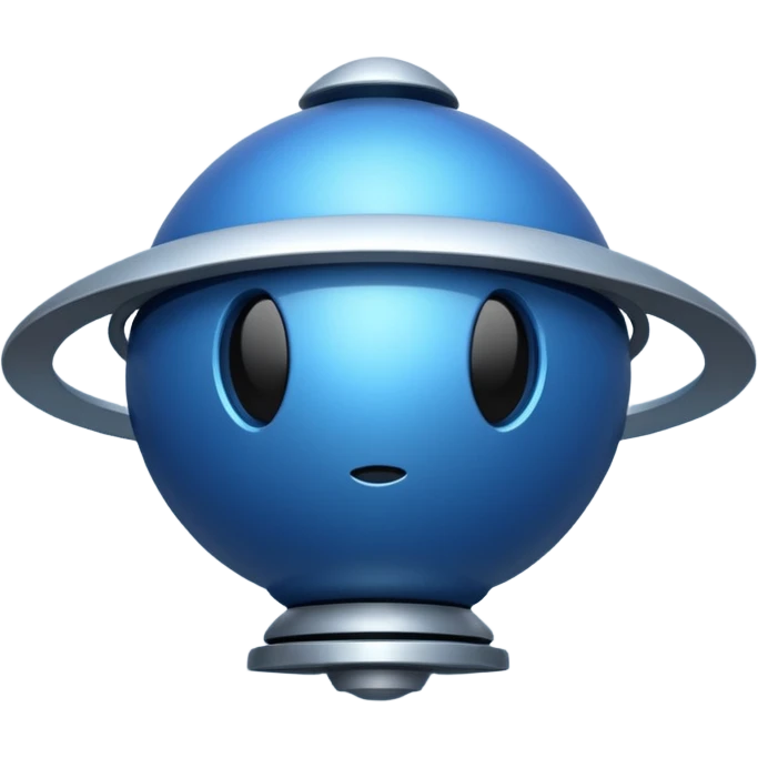 blue spacecraft emoji