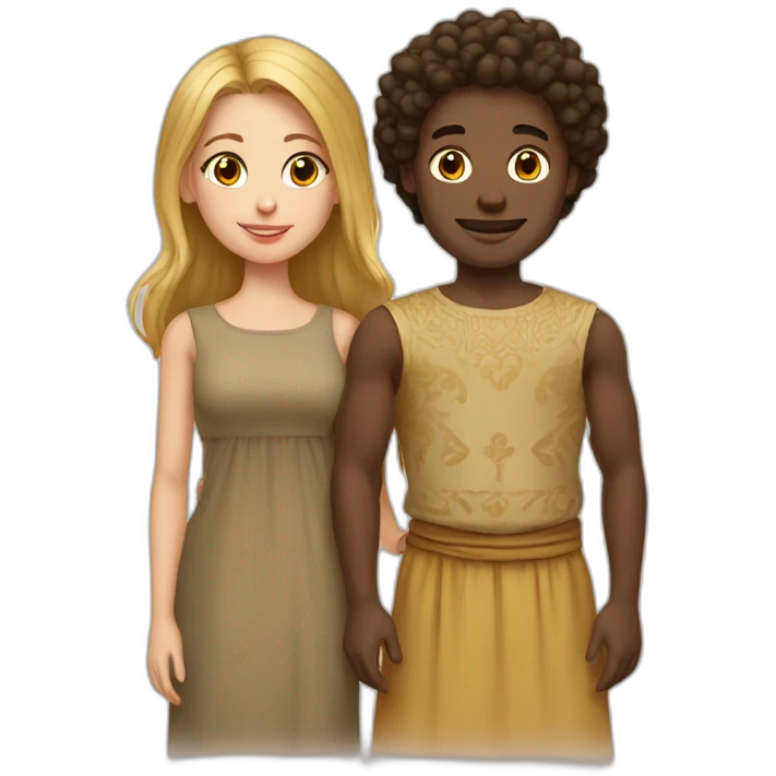 Couple, man malian, girl russian emoji