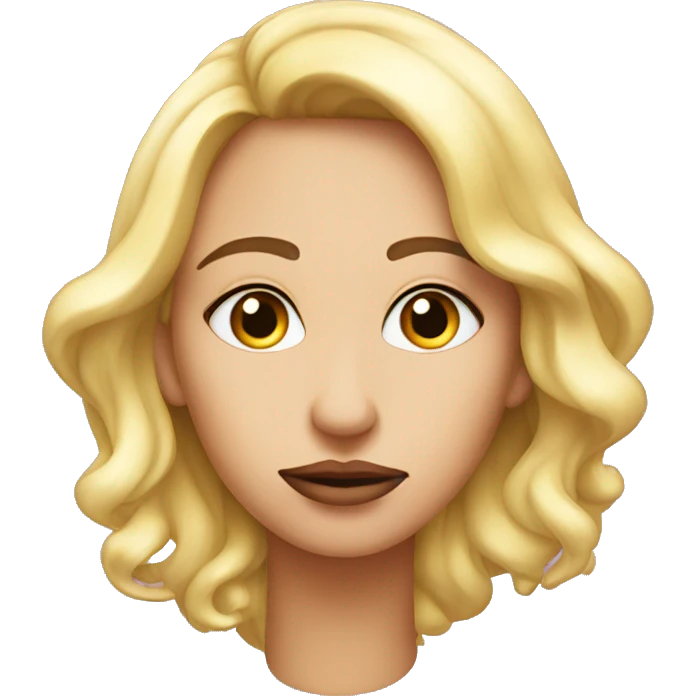 coquette pensive face emoji