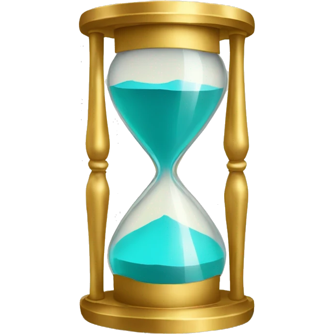 Gilded hourglass reflection of bars cage emoji