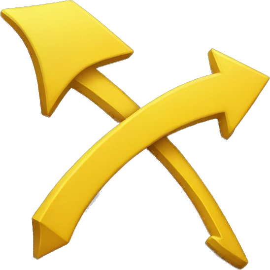 curved yello arrow emoji