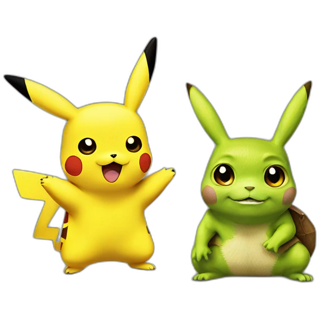 Pikachu with shrek emoji
