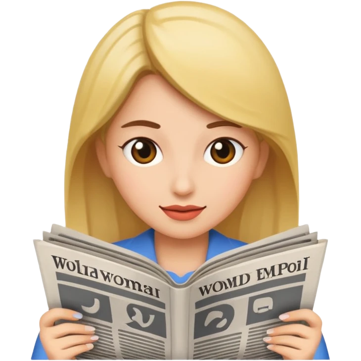 newspaper read woman emoji
