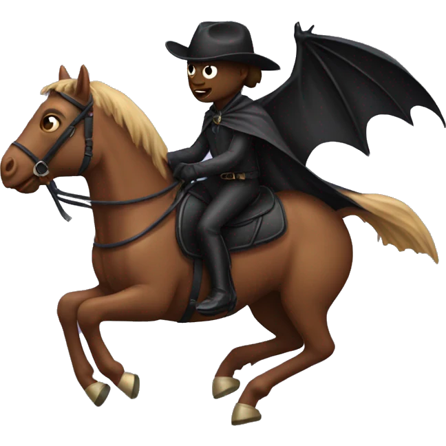 Bat riding a horse emoji