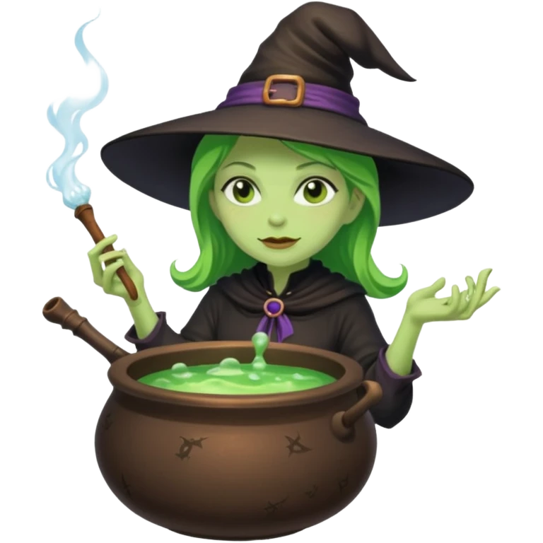 green witch cooking potion emoji