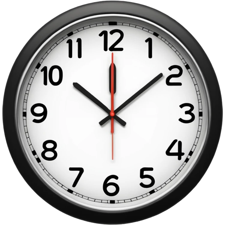 10 minutes before twelve. emoji