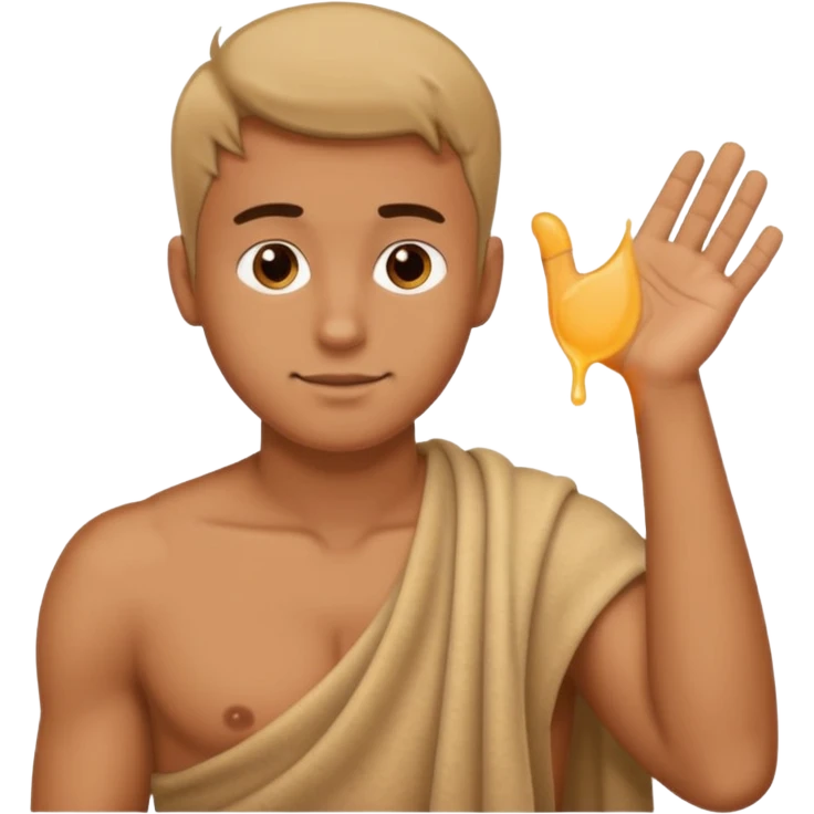 Emoji of a guy dusting off his shoulder with his hand emoji