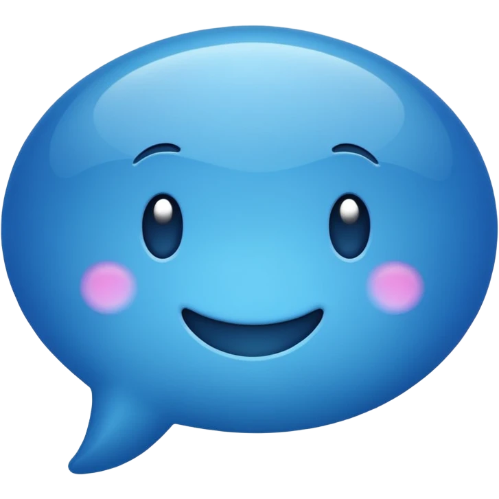 blue chat bubble emoji