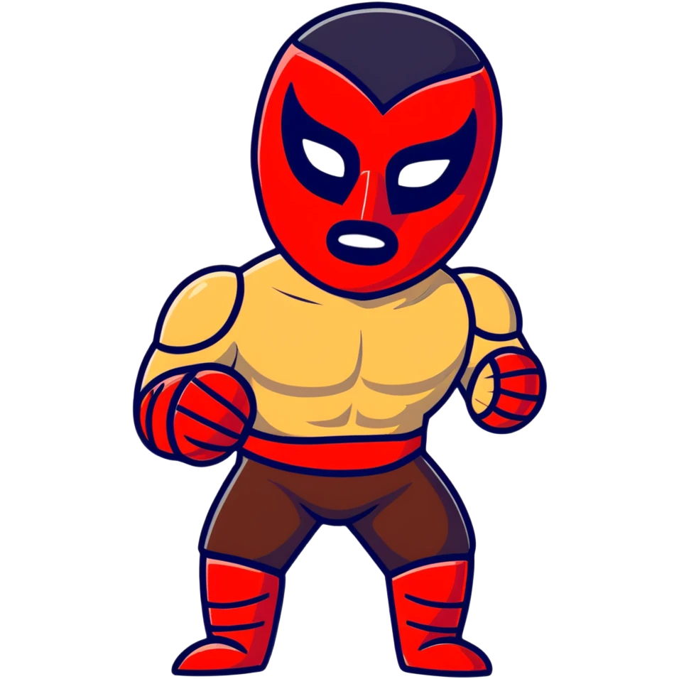 red and black luchador mask emoji