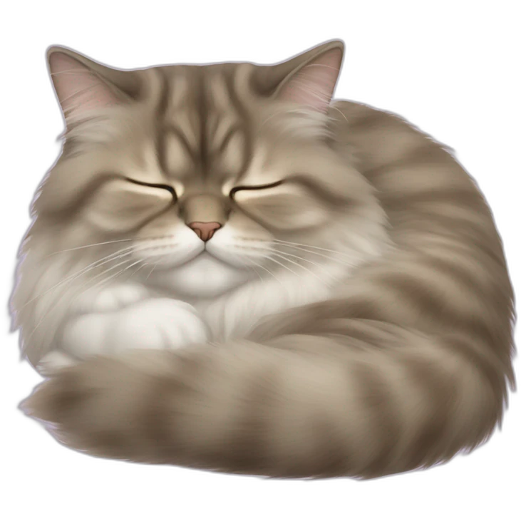 british longhair cat sleeping emoji