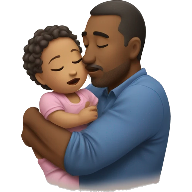 Father kissing baby girl emoji