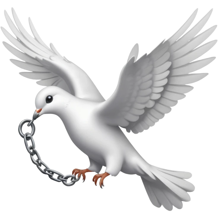 Freedom, the dove flies away, the chains are broken emoji