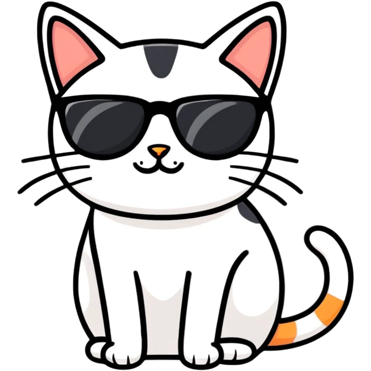 Cat with sunglasses emoji