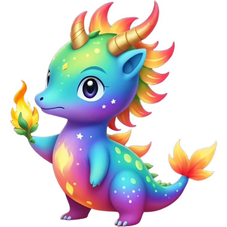 Elemental Bountiful Fruity Fruition Conceivable Forty Fiery Sparky Fierce Colorful Gradient Sparkly Nebular Starry Flaming Viney Rosey Rosy Vinal Dusky Aurorus-Amaura-Auroras-Pokémon-Fakémon-creature emoji