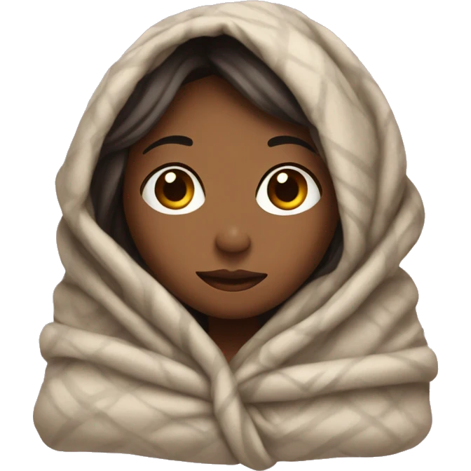 girl wrapped in blankets  emoji