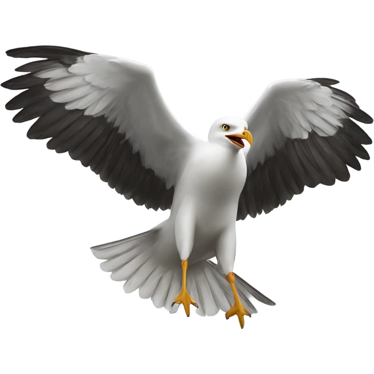 Seagull attacking an Eagle emoji