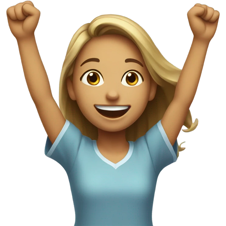 Celebrating girl emoji