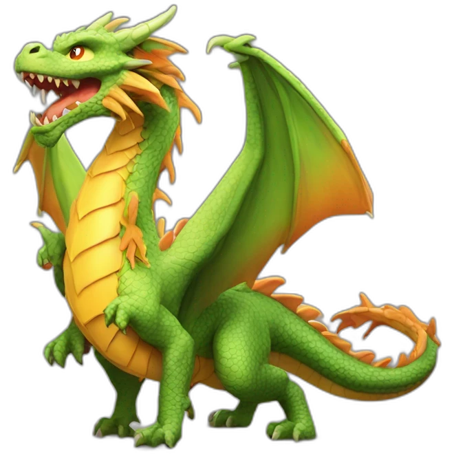 Un dragon de feu légendaire emoji
