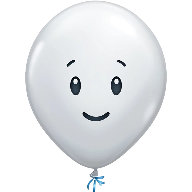 white balloon with “xo” inside emoji