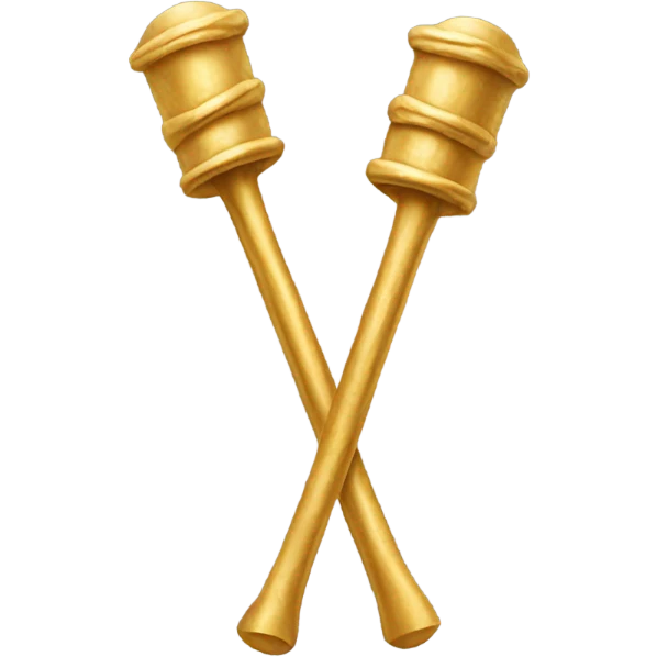 A golden stick with two textured sections emoji