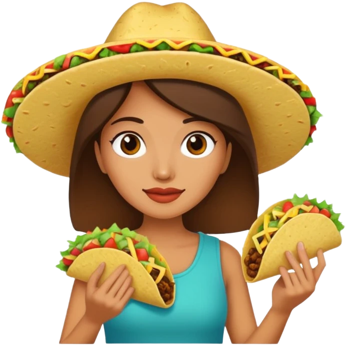 woman holding taco emoji