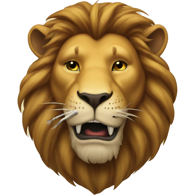 lion smoking emoji