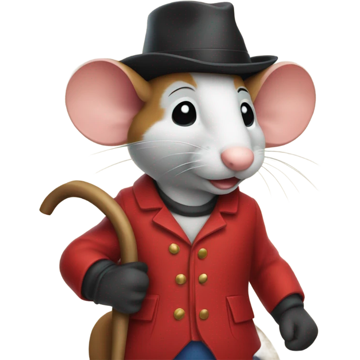 Mouse that looks like Michael Jackson riding a horse  emoji