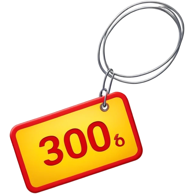 price tag with discount emoji