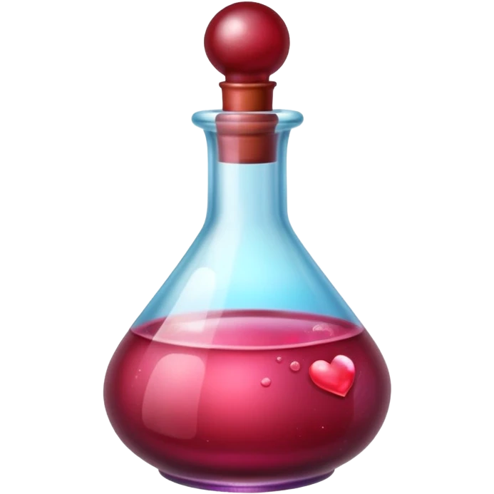 burgundy red love potion emoji