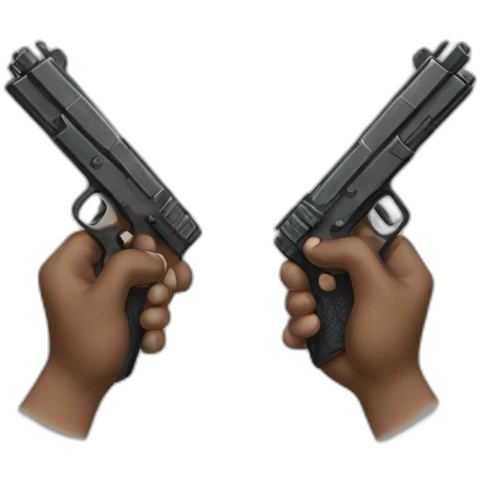 Make guns with the fingers of both hands emoji