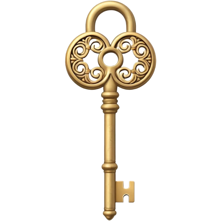 gold antique key The lock beige  emoji