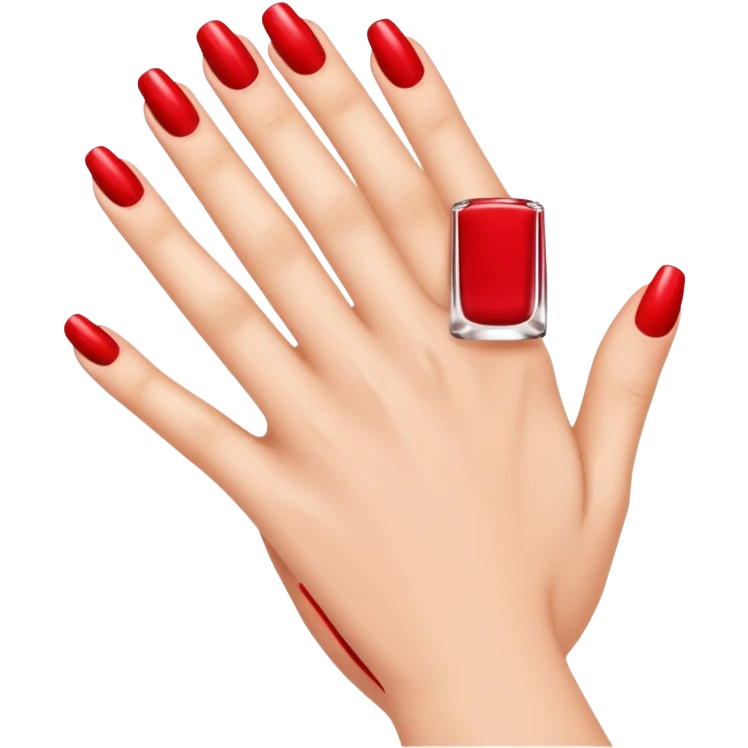 Kırmızı oje süren  emoji