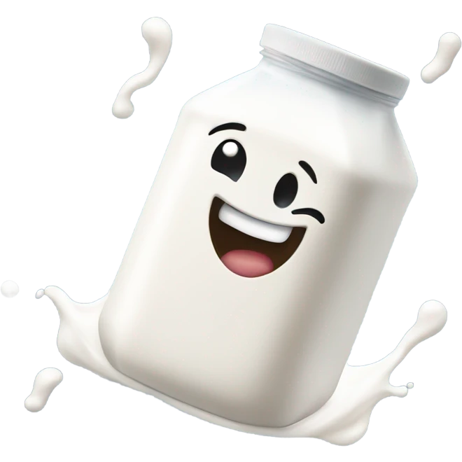 A gallon of milk running away emoji