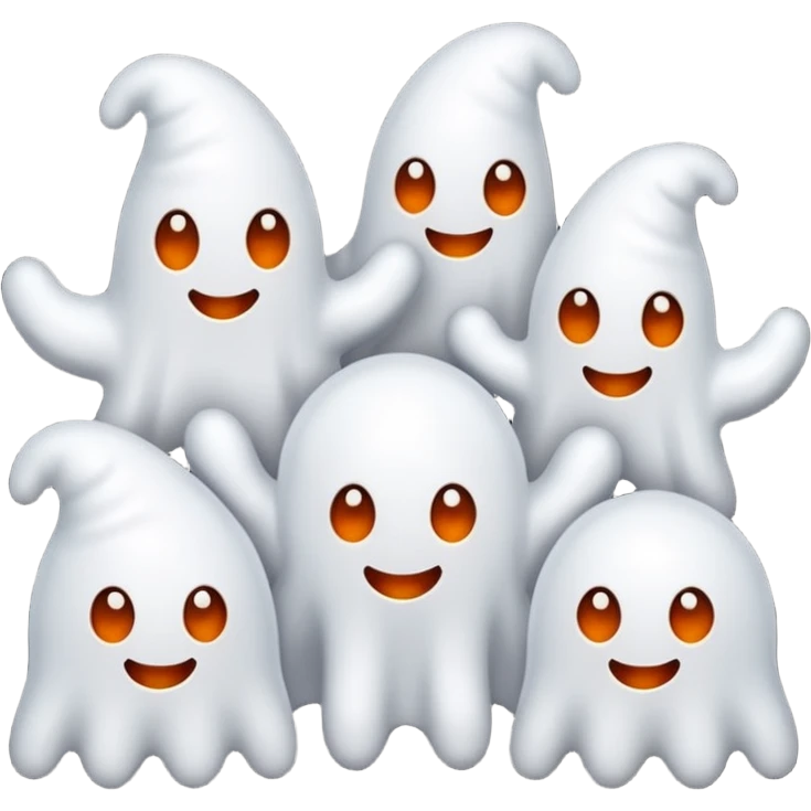 cute halloween ghosts, spiders emoji