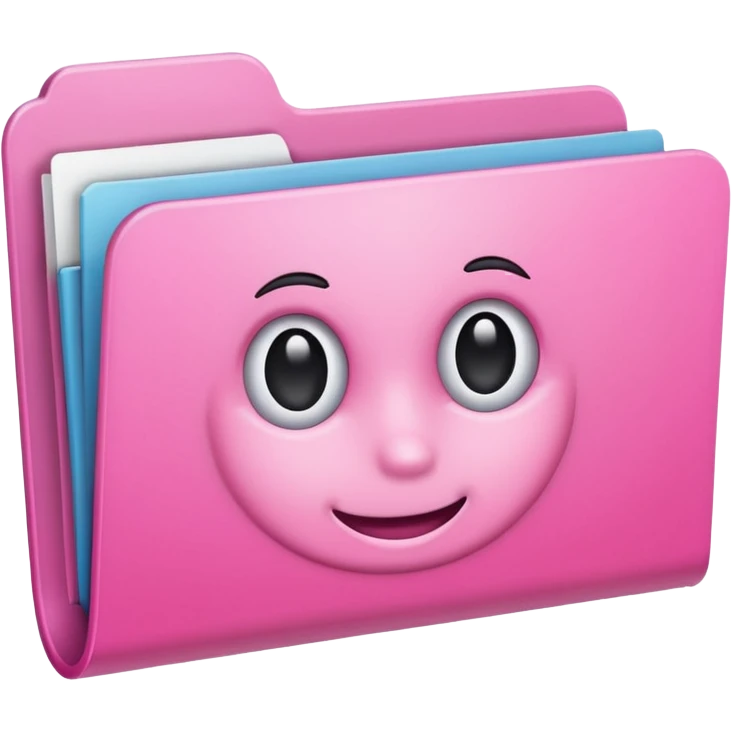 simple pink folder emoji