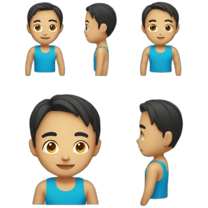 beach asian boy emoji