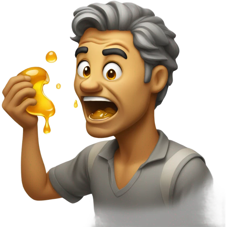 Man throwing up honey emoji