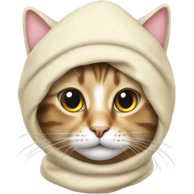 Cat wearing bonnet emoji