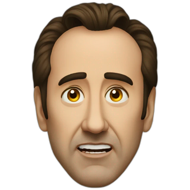 an evil nicolas cage emoji