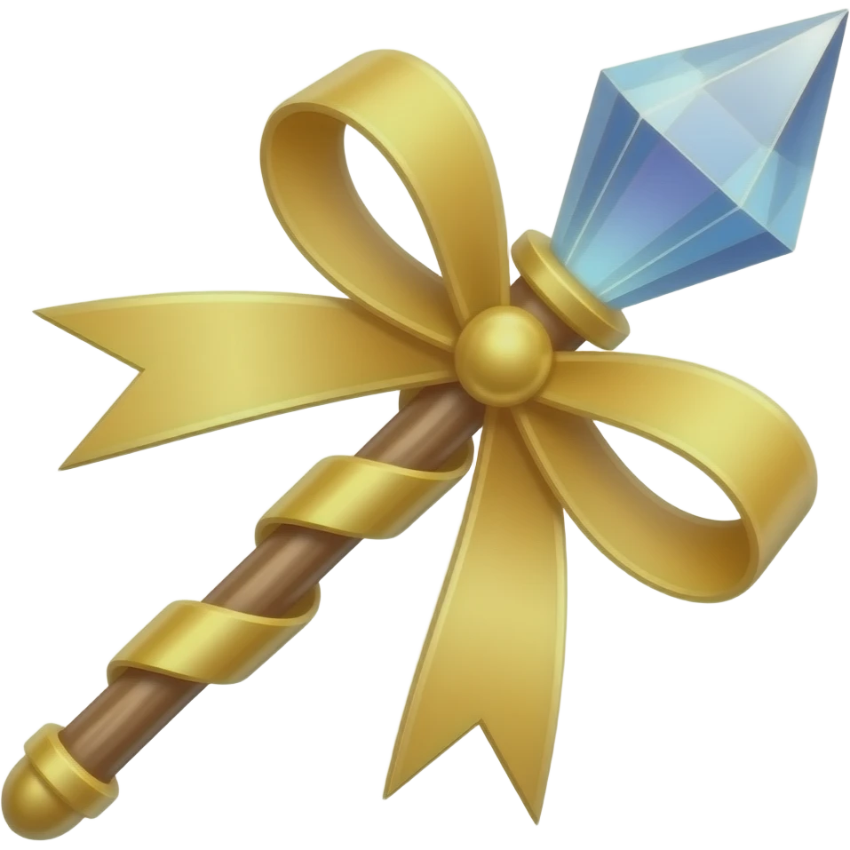 Ribboned magic wand emoji