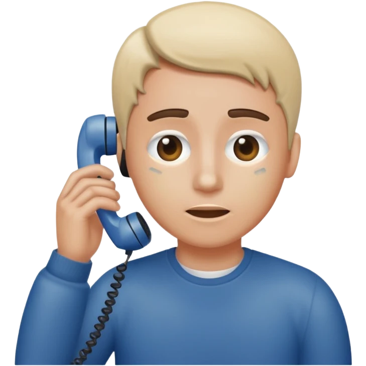 picking up a call that has its signal mixed emoji