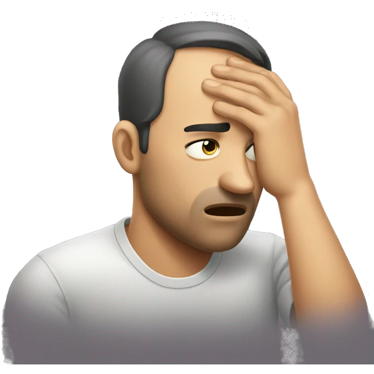 man deeply facepalming emoji