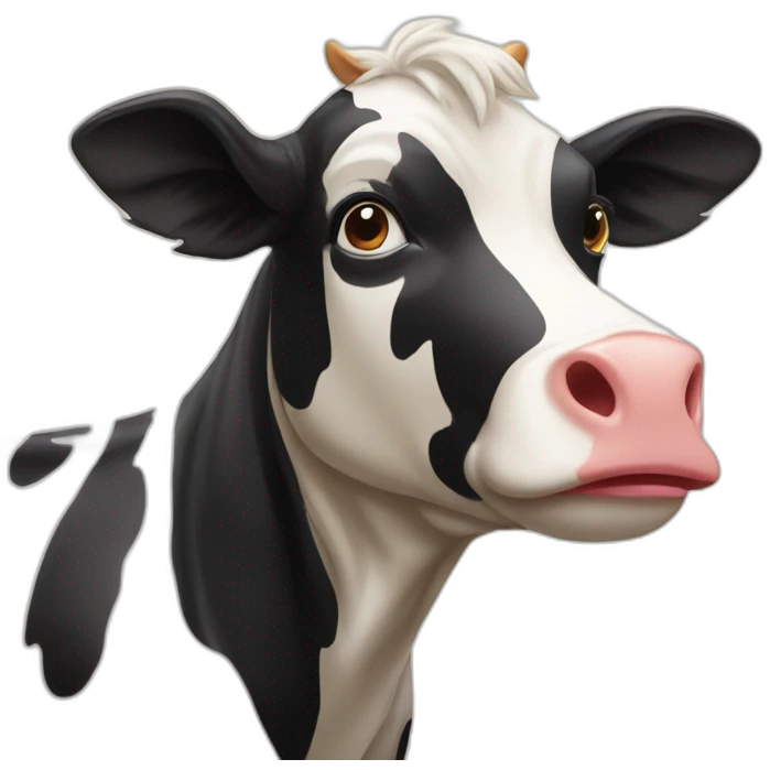 I saw a chicken and cow at the farm emoji