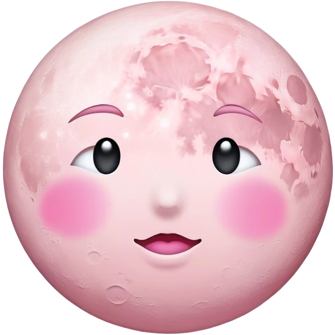 pastel pink moon emoji