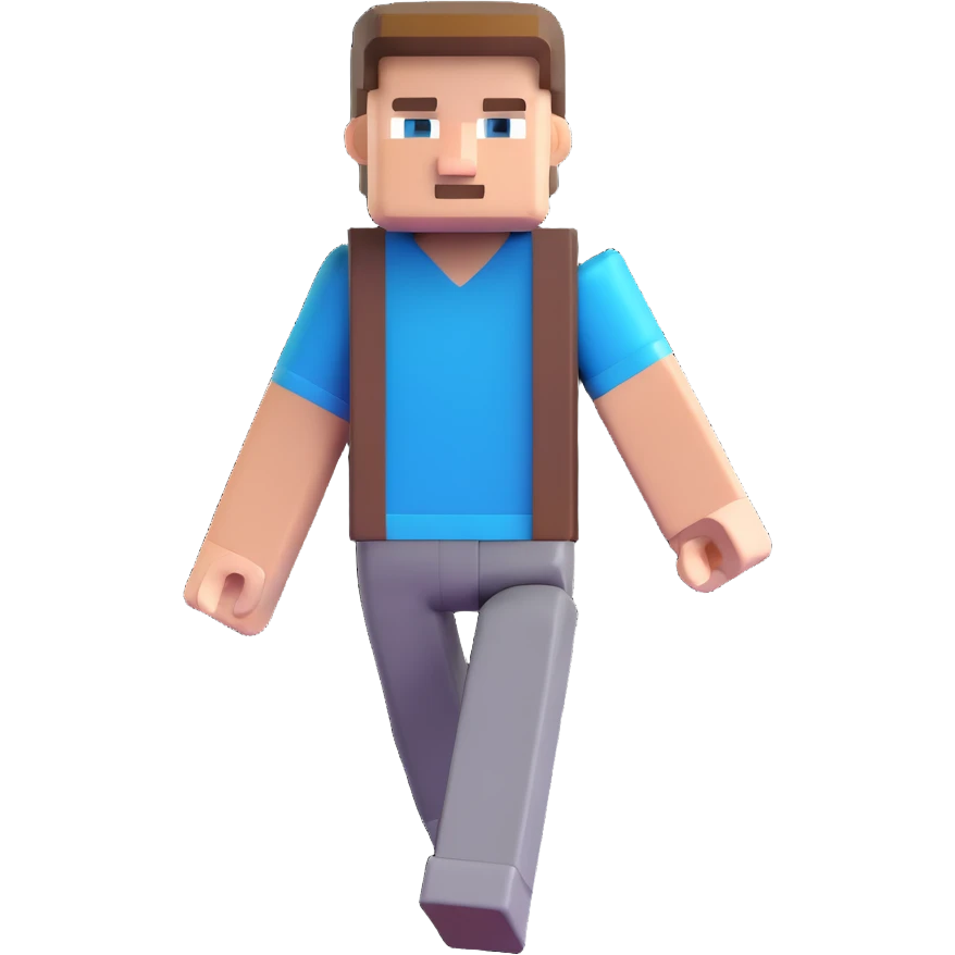 Minecraft Steve character emoji