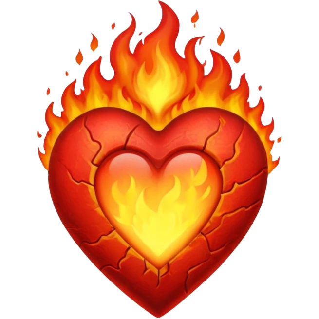 Burning heart emoji