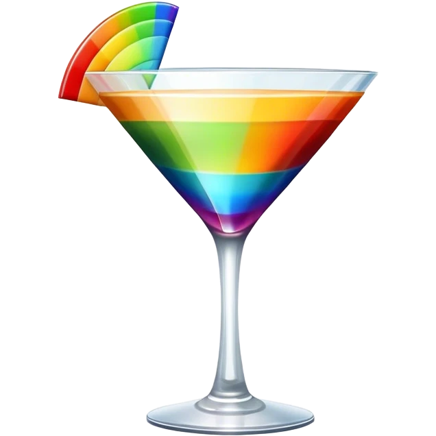 Rainbow martini emoji
