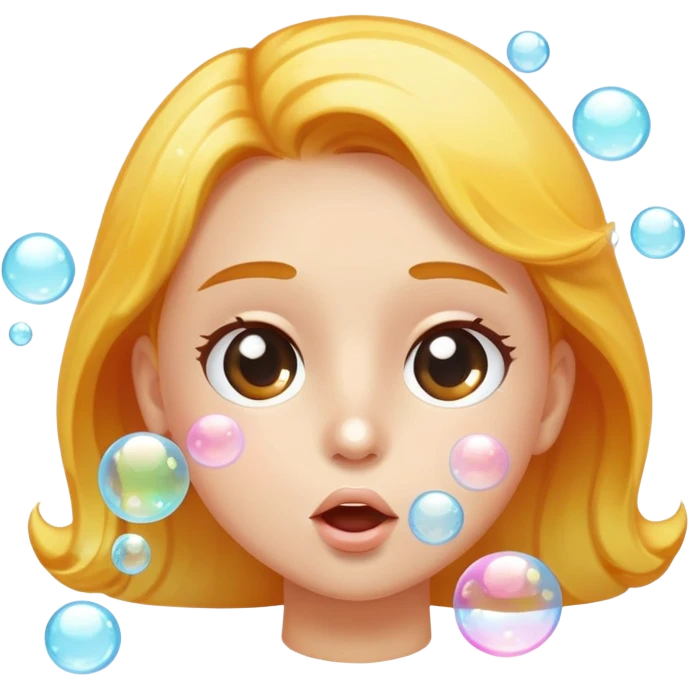 face blowing bubbles emoji