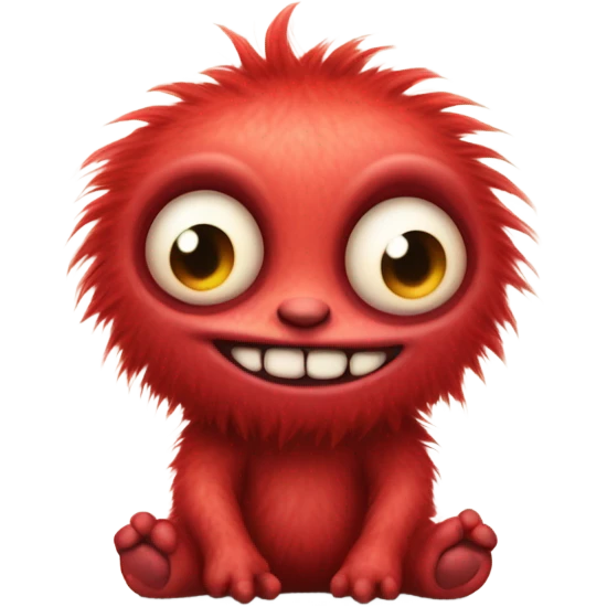 kind funny red baby monster emoji