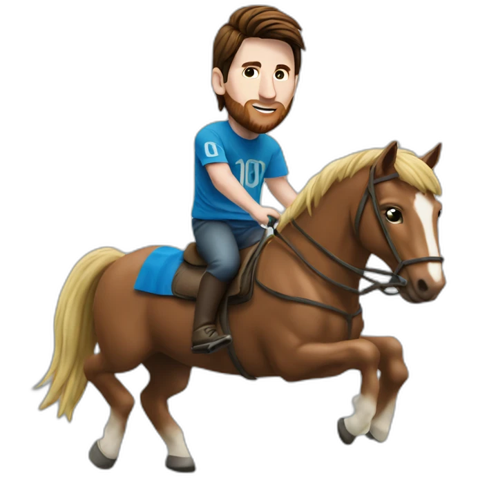 Messi sur un cheval emoji